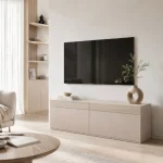 TV omarica - komoda CHARLA je odlična rešitev za shranjevanje in razstavljanje vaših najljubših predmetov. Narejena je iz laminirane plošče debeline 16