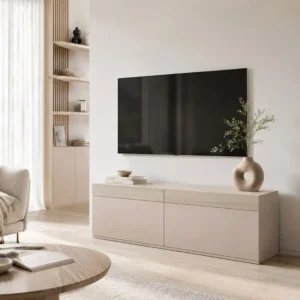 TV omarica - komoda CHARLA je odlična rešitev za shranjevanje in razstavljanje vaših najljubših predmetov. Narejena je iz laminirane plošče debeline 16