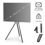 TV STOJALO, PROSTOSTOJEČE STOJALO, NASTAVLJIVA VIŠINA, 191 CM (75") DO 40 KG – prostostojece visina