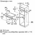 VGRADNA PEČICA BOSCH HBG539EB3 – pecica