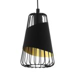 VISEČA SVETILKA-LESTENEC EGLO AUSTELL 1X60W E27 FI165 ČRNA/ZLATA – viseca crnazlata