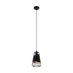 VISEČA SVETILKA-LESTENEC EGLO AUSTELL 1X60W E27 FI165 ČRNA/ZLATA