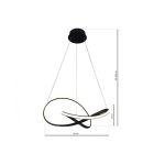 VISEČA SVETILKA MILAGRO CAPPIO ČRNA 36W LED ML6771 – viseca crna