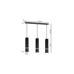 VISEČA SVETILKA MILAGRO VIDAR ČRNA 3XGU10 MLP5404 – viseca crna