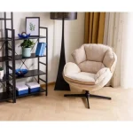 Vrtljiv fotelj BETI 360 beige – dodatni pogled 7