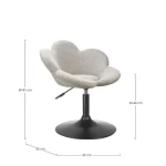 Nastavljiv fotelj FLEUR temno bež, eleganten fotelj z moderno zasnovo in kakovostno izdelavo. Konstrukcija je izdelana iz kromiranega jekla, ki zagotavlja