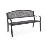 Vrtna klop LIZETTE antracit je narejena iz jekla z mat končno oblogo. Material: - Jeklo Barva: - Antracit Dimenzije: širina: 123cm globina: 55cm višina: