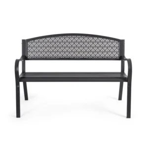 Vrtna klop LIZETTE antracit je narejena iz jekla z mat končno oblogo. Material: - Jeklo Barva: - Antracit Dimenzije: širina: 123cm globina: 55cm višina:
