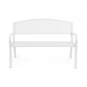 Vrtna klop LIZETTE bela je narejena iz jekla z mat končno oblogo. Material: - Jeklo Barva: - Bela Dimenzije: širina: 123cm globina: 55cm višina: 84cm