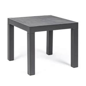 Vrtna mizica KLEDI 50x50 antracit, je eleganten in kakovosten kos pohištva. Okvir je narejen iz aluminija (poliester) ter zgornja plošča je narejena iz