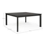Vrtna miza KONNOR 160X110/160, v antracit barvi. Se raztegne po širini iz 110 cm na 160 cm. Okvir mize je iz aluminija, ki je prašno barvan. Barva: antracit