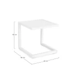 Vrtna mizica HILDE 40x40 bela je narejena iz aluminija in je prašno barvana (poliester). Material: - Aluminij Barva: - Bela Dimenzije: - Širina: 40 cm -