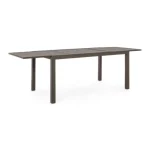 Vrtna raztegljiva miza HILDE 160-240X90, barva kave. Je narejena iz aluminija, prašno barvanega s poliestrsko zaščito. Kar zagotavlja odlično odpornost