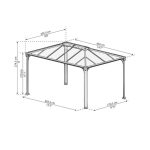 VRTNI PAVILJON PALRAM MARTINIQUE 4300, SIVA/BRONZA – sivabronza
