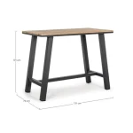 Zunanja barska miza SKIPPER 131X73 antracit, sodoben in eleganten dizajn združuje trpežen prašno barvan aluminijast okvir s poliestrsko zaščito, ter mizno