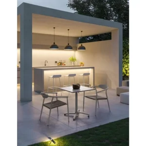 Zunanja miza CLARET 70X70 bela, miza je izdelana iz prašno barvanega aluminija s poliestrsko zaščito ter mizno ploščo iz vzdržljivega HPL - ja debeline 5