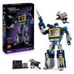 Potopi se v svet znanstvene fantastike s kompletom za sestavljanje za odrasle LEGO&reg; Ikone Transformers: Soundwave. Izdelaj podrobno LEGO interpretacijo ikoničnega modela Decepticon Soundwave z zvestima tovarišema Ravage in Laserbeak. Pritisni Soundwavov gumb za predvajanje