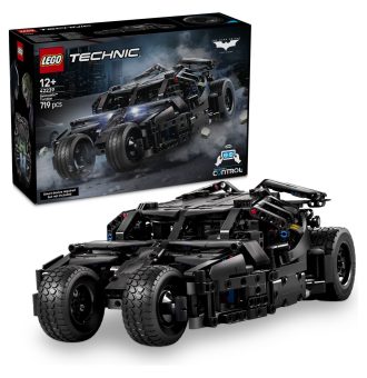 LEGO&reg; Technic Batmobile™ Tumbler (42239) Z daljinsko vodenim avtomobilom se lahko oboževalci preizkusijo za volanom Batmanovega vozila. Poustvari svoje najljubše prizore iz filmske trilogije Viteza teme in preizkusi vozilo ikoničnega superjunaka. Z aplikacijo CONTROL+ lahko otroci usmerjajo vozilo
