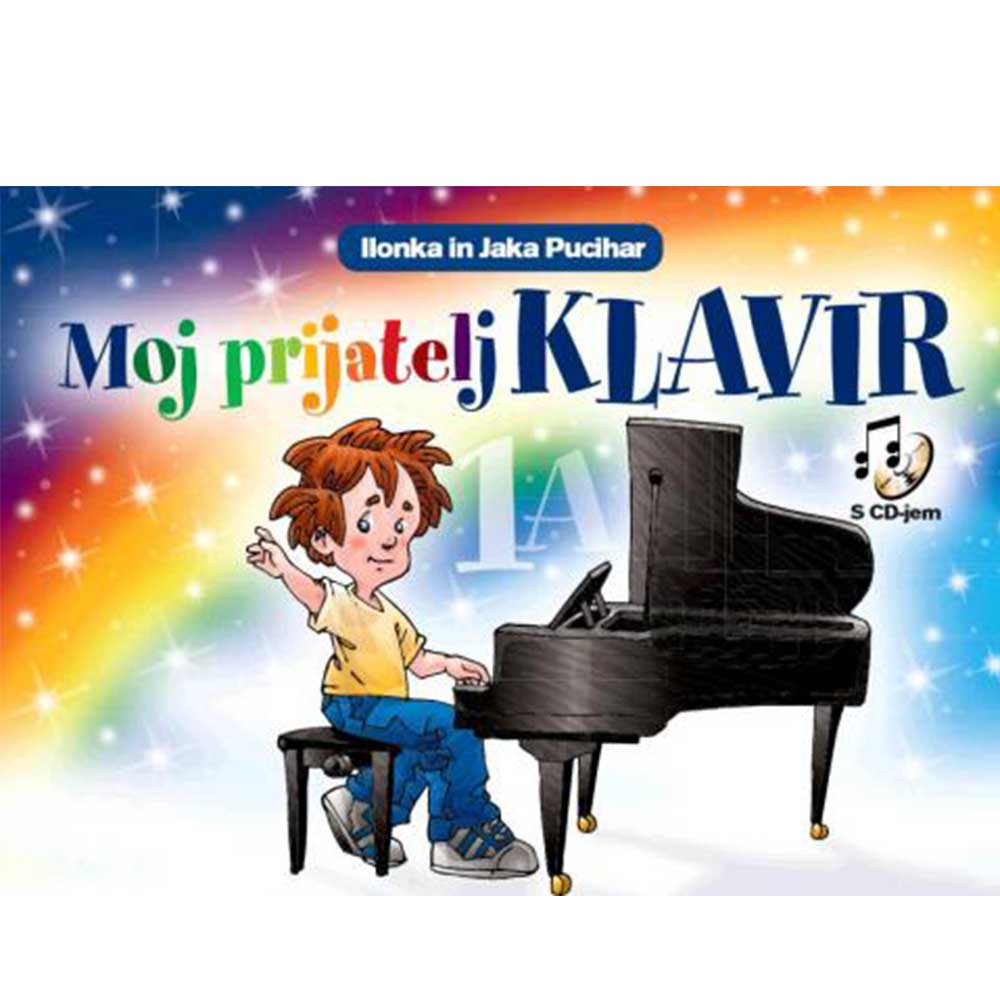 MOJ PRIJATELJ KLAVIR 1 A - Učbenik za klavir avtorja Ilonke in Jake Puciharja je izvrsten učbenik za učenje klavirja. Sestavlja ga 6 zvezkov, in sicer: