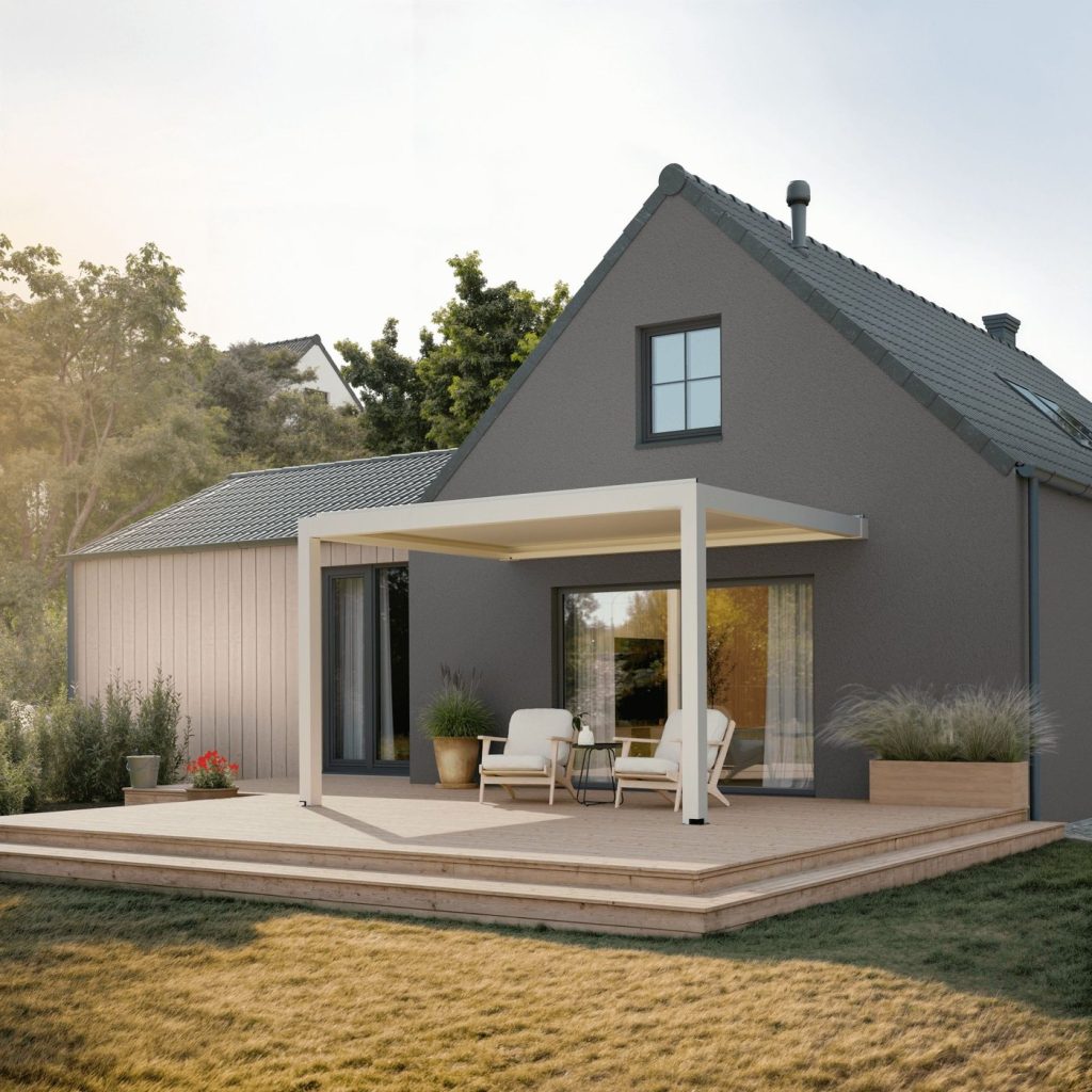 Stenska pergola Ancora ob hiši