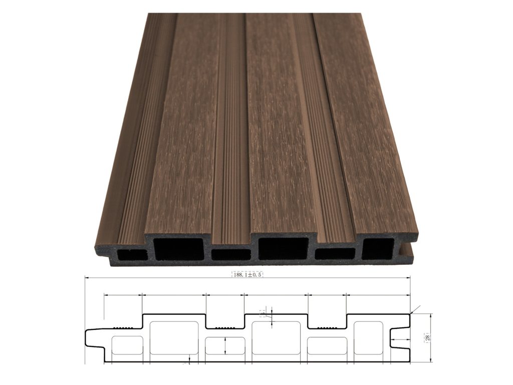 Profil WPC lamele: širina 188 mm, debelina 28 mm