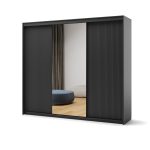 Garderobna omara TERA BLACK z osvetlitvijo 250