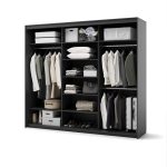 Garderobna omara TERA BLACK z osvetlitvijo 250