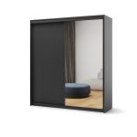 Garderobna omara TERA BLACK z osvetlitvijo 200