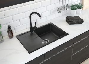 Granitno pomivalno korito LEDA set z armaturo