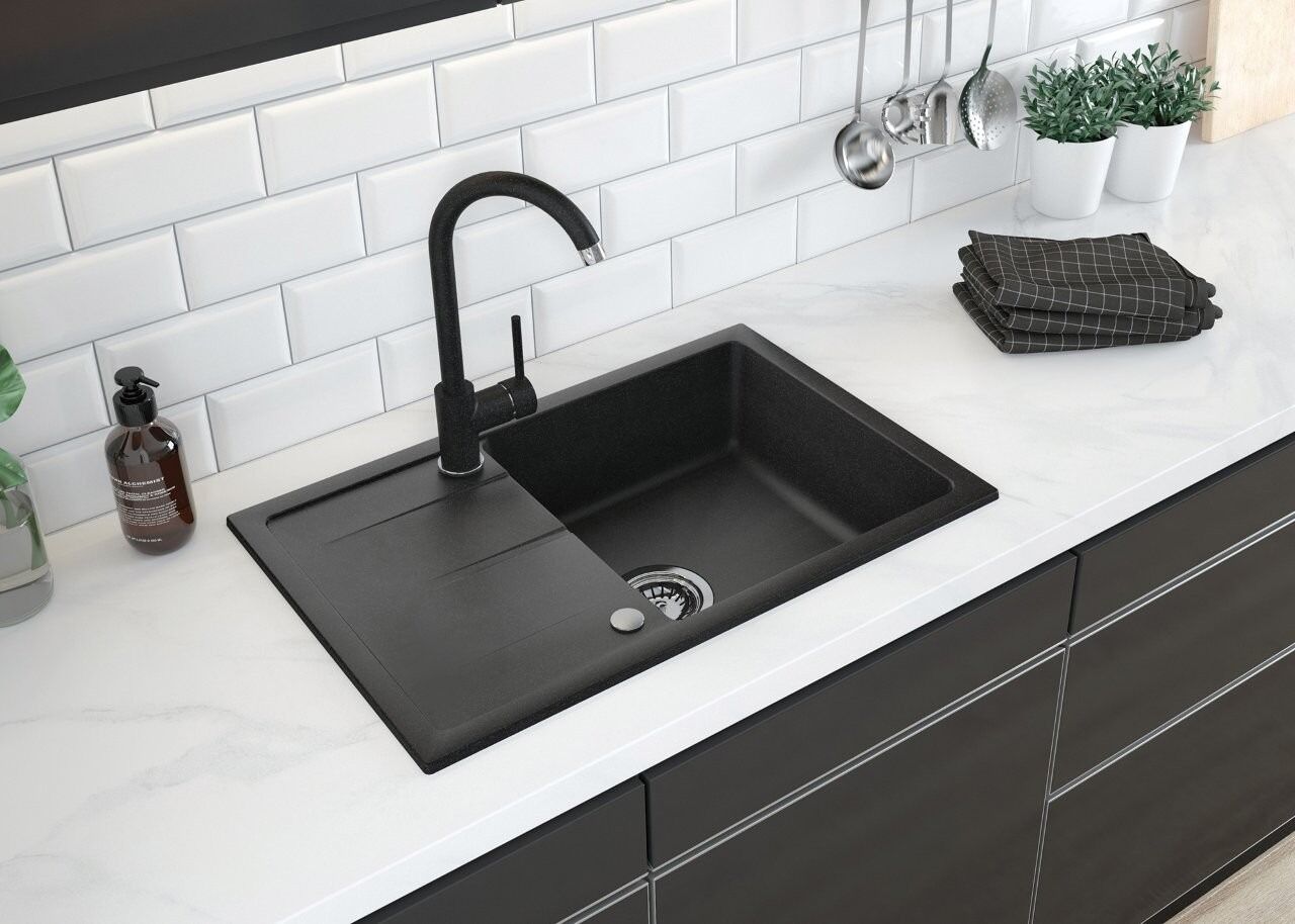 Granitno pomivalno korito LEDA set z armaturo Granitno pomivalno korito LEDA set z armaturo