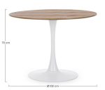 Jedilna furnirna miza BLOOM TOP VENEER D120