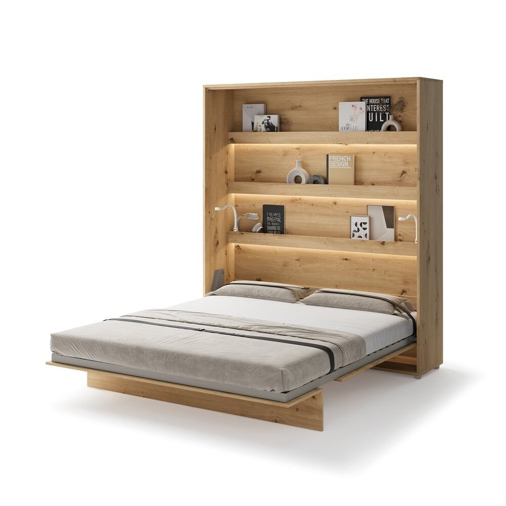 Komplet postelje v omari METULJ artisan 180 x 200 + 2x visoka omarica + kavč grafit + vzglavje + 2x bralna lučka z USB Komplet postelje v omari METULJ artisan 180 x 200 + 2x visoka omarica + kavč grafit + vzglavje + 2x bralna lučka z USB