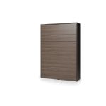 Komplet postelje v omari METULJ oreh 140 x 200 + vzglavje siva + vzmetnica 140 x 200 + 2x bralne lučke