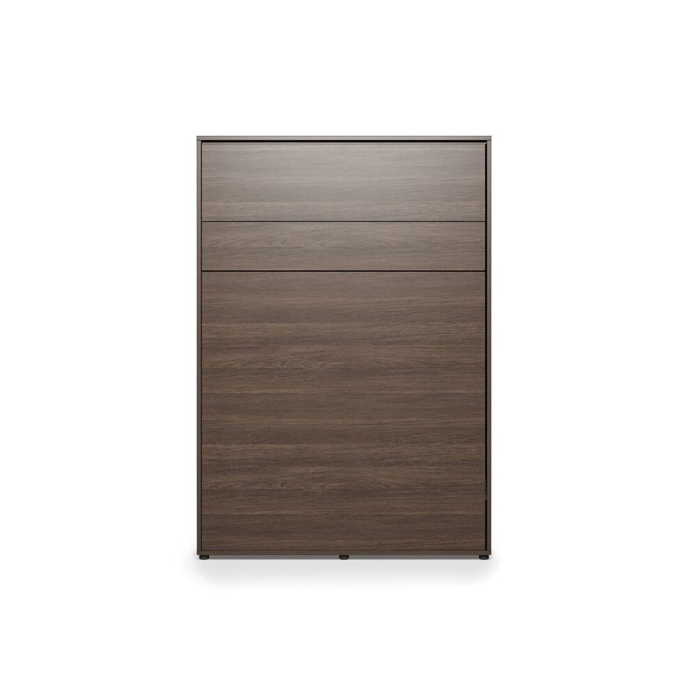 Komplet postelje v omari METULJ oreh 140 x 200 + vzglavje siva + vzmetnica 140 x 200 + 2x bralne lučke