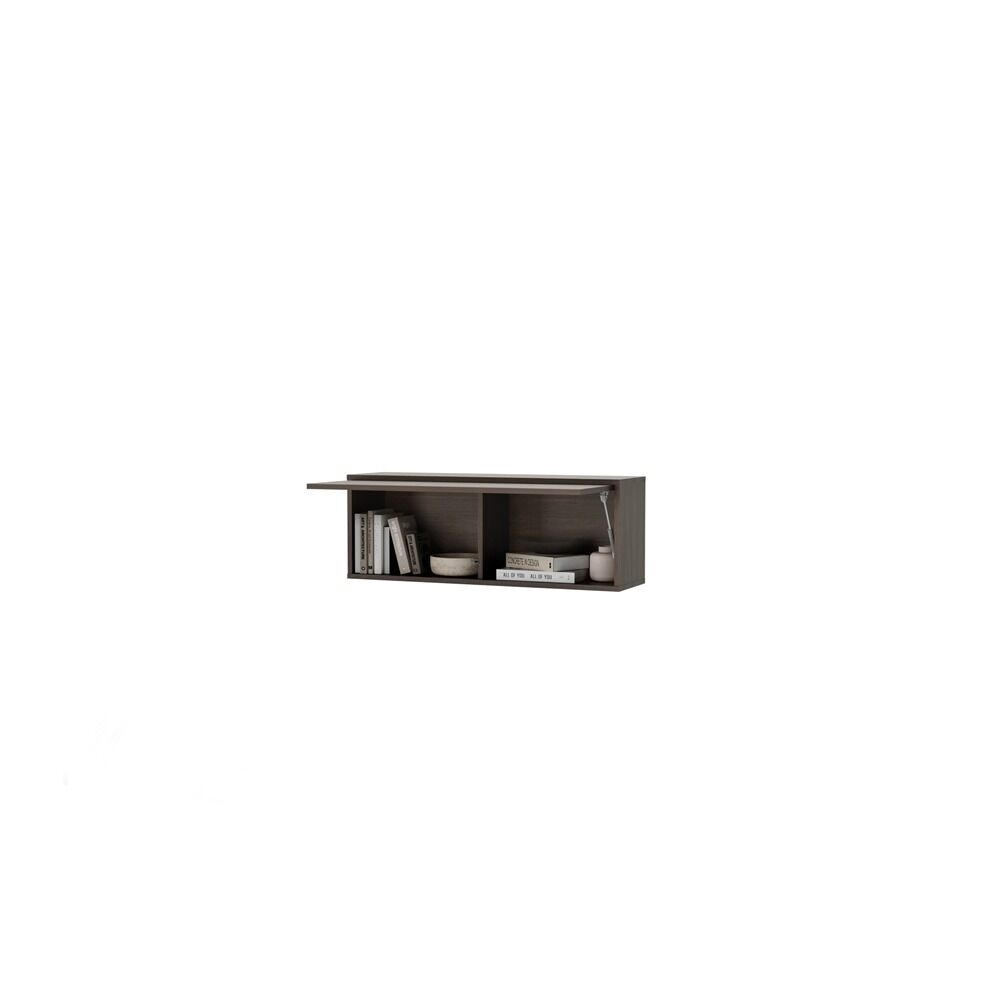 Komplet vodoravne postelje v omari ZVONČEK 90 x 200 + regal + LED lučka z USB + 2x stenska omarica