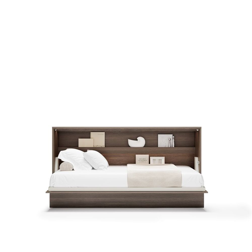 Komplet vodoravne postelje v omari ZVONČEK 90 x 200 + regal + LED lučka z USB + 2x stenska omarica