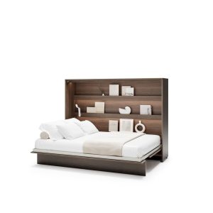 Komplet vodoravne postelje v omari ZVONČEK 140 x 200 + dodatna omarica + LED