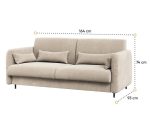 Komplet postelje v omari ZVONČEK 140 x 200 bela + kavč beige