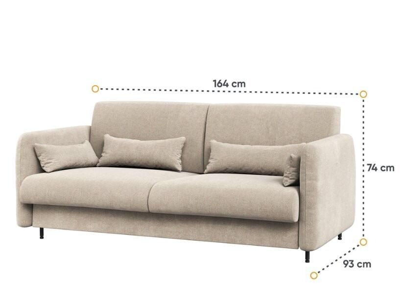 Komplet postelje v omari ZVONČEK 140 x 200 bela + kavč beige