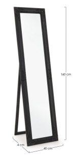 Ogledalo MIRO C-C črno 40X160