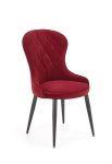 Jedilni stol K366 je dobavljiv v bordo barvi. Noge stola so iz kovine prašno barvane. Dimenzija: - Š:52/G:58/V:92 cm, Material: - tkanina velvet BLUVEL 59 -