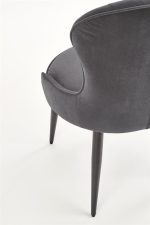 Jedilni stol K366 je dobavljiv v zeleni barvi. Noge stola so iz kovine prašno barvane. Dimenzija: - Š:52/G:58/V:92 cm, Material: - tkanina velvet BLUVEL 14 -