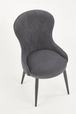 Jedilni stol K366 je dobavljiv v zeleni barvi. Noge stola so iz kovine prašno barvane. Dimenzija: - Š:52/G:58/V:92 cm, Material: - tkanina velvet BLUVEL 14 -