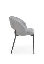 Jedilni stol K373 je dobavljiv v sivi barvi. Noge stola so iz kovine prašno barvane. Dimenzija: - Š:51/G:57/V:77 cm, Material: - tkanina - kovina