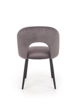 Jedilni stol K384 črn je dobavljiv v črni barvi in sivi tkanini. Noge stola so iz jekla s prašnim premazom. Dimenzija: - Š:54/G:57/V:84 cm, Material: -