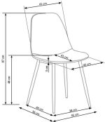 Jedilni stol K417 zelen - slika 7
