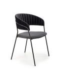 Jedilni stol K426 črn je dobavljiv v črni barvi. Noge stola so iz kovine prašno barvane. Dimenzija: - Š:57/G:54/V:79 cm, Material: - tkanina BLUVEL 19 -