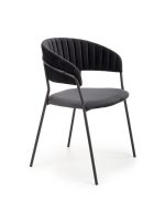 Jedilni stol K426 črn je dobavljiv v črni barvi. Noge stola so iz kovine prašno barvane. Dimenzija: - Š:57/G:54/V:79 cm, Material: - tkanina BLUVEL 19 -