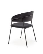 Jedilni stol K426 črn je dobavljiv v črni barvi. Noge stola so iz kovine prašno barvane. Dimenzija: - Š:57/G:54/V:79 cm, Material: - tkanina BLUVEL 19 -