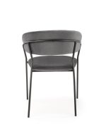 Jedilni stol K426 črn je dobavljiv v sivi barvi. Noge stola so iz kovine prašno barvane. Dimenzija: - Š:57/G:54/V:79 cm, Material: - tkanina BLUVEL 14 -